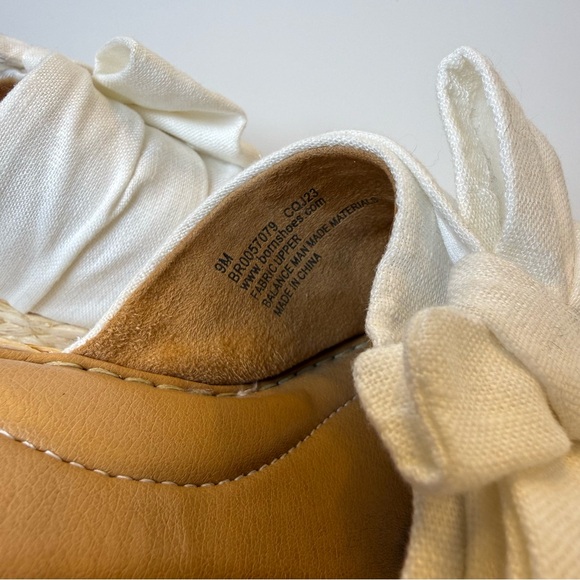 Børn Adalia Raffia Platform Wedge Sandals Ivory Bow Womens Size 9M - Picture 11 of 12